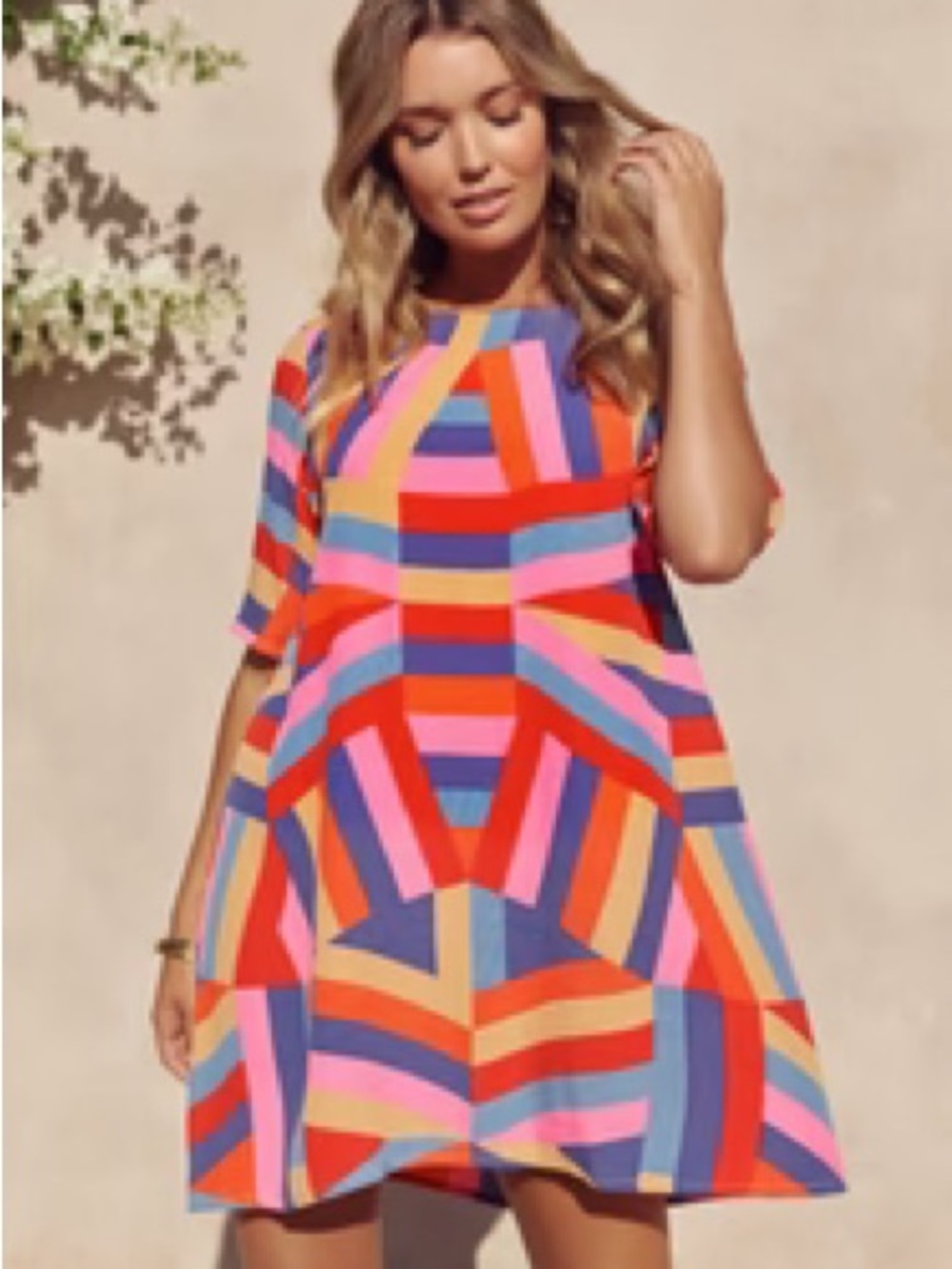 Mister Zimi Multicolor Geometric Midi Dress